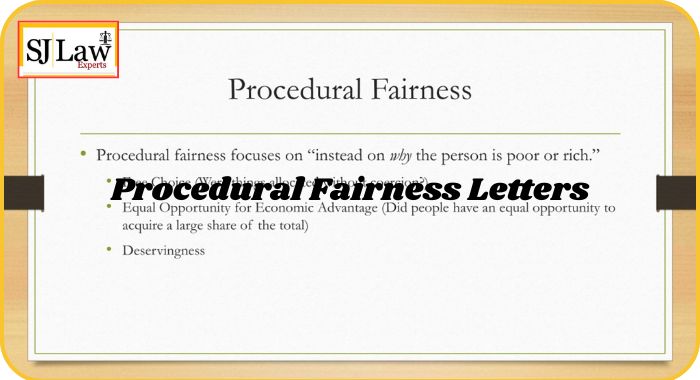 Procedural Fairness Letters