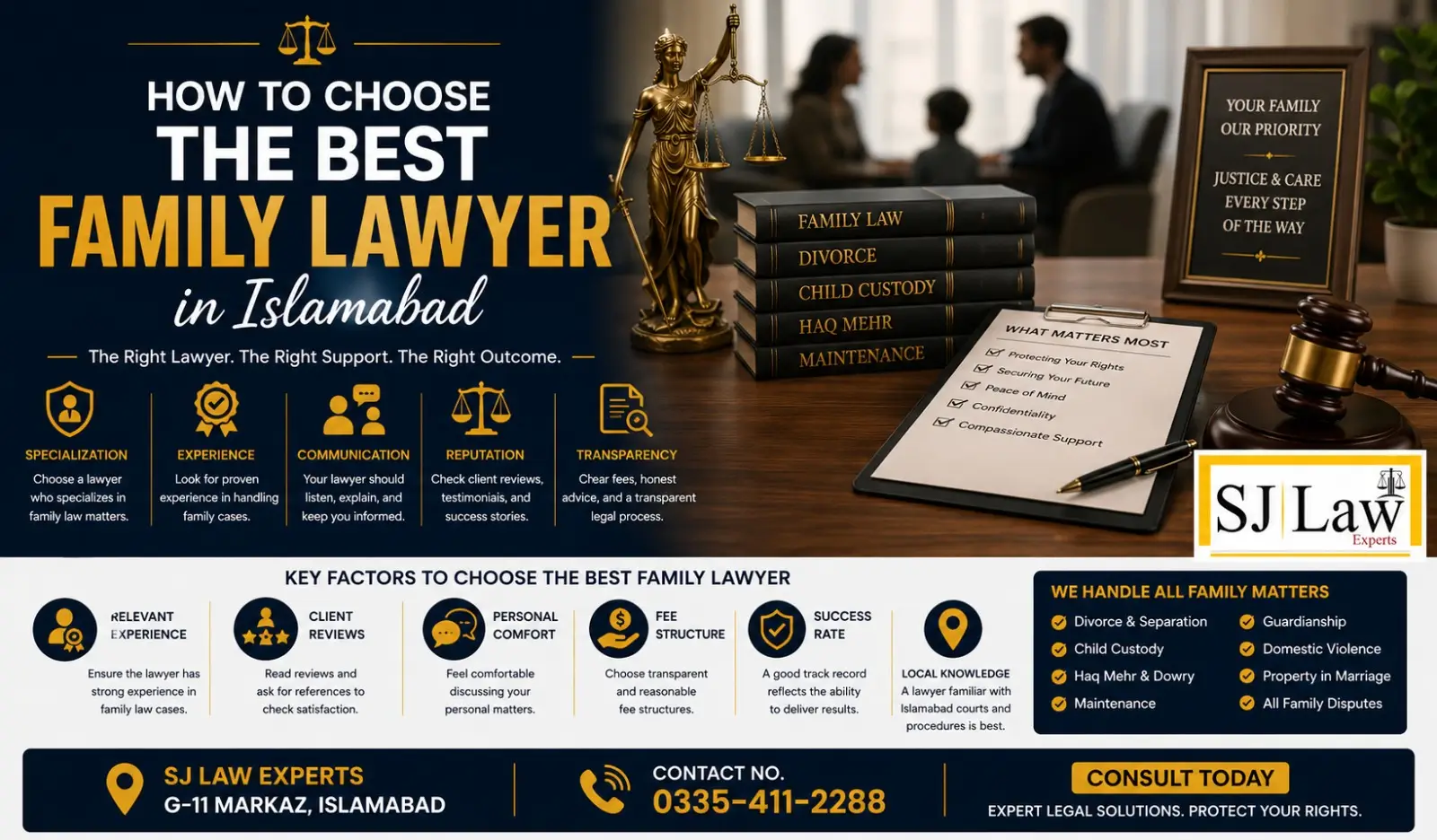 Choose the Best Family Lawyer in Islamabad